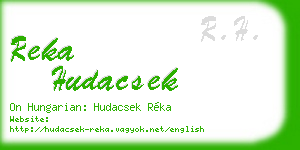 reka hudacsek business card